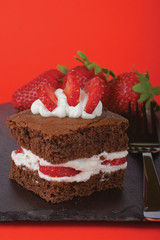 Strawberry brownie