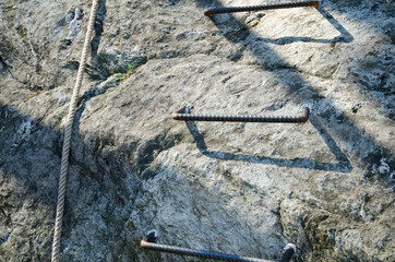 Via ferrata su roccia