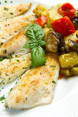 fish fillet with vegetables