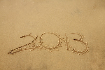 New Year 2013 on the beach