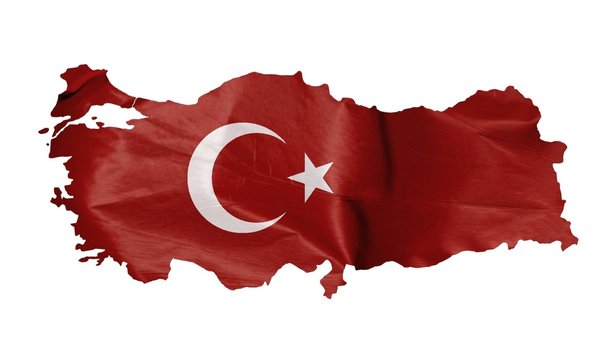 Drapeau carte turc