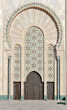 Gate of the Hassan II Mosque Casablanca Morocco