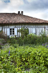 Fototapeta na wymiar Farm, ogród, dom, kraj, Landes, Francja