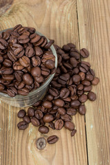Glass filled with Coffee Beans