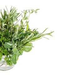 Different Herbs in a glass