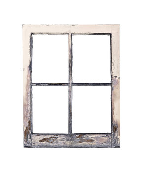 Old rustic window frame