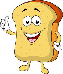 Slice of bread cartoon character