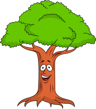 Tree cartoon character