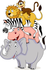 Funny animal cartoon