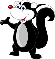 Happy skunk cartoon