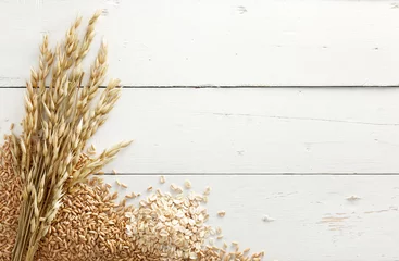 Foto op Plexiglas oats with grains © Okea