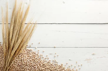 Deurstickers barley with grains © Okea