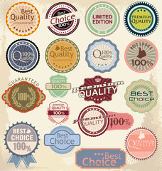 Retro label banner collection