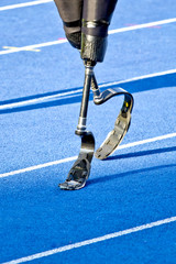 handicapped sprinter walking
