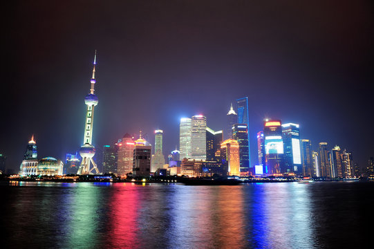 Shanghai night panorama