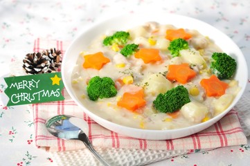 シチュー(クリスマスイメージ)