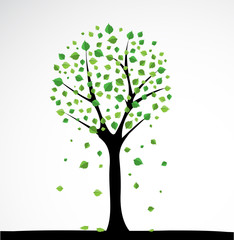 Obraz premium Background with abstract tree. Vector