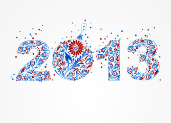 Greeting card with abstract pattern sign 2013