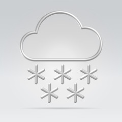 Snowing weather informer icon