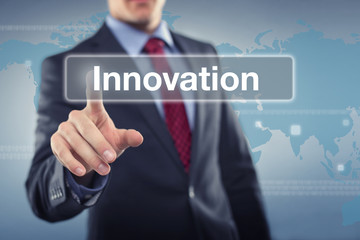 Man with Touchscreen innovation