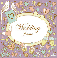 wedding-frame-on-violet