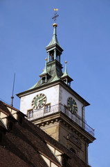 Fototapeta na wymiar Kirchturm Stadtkirche Bad Cannstatt