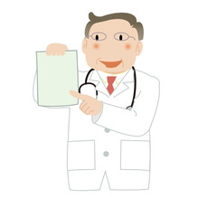 カルテを見せる医師