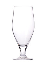 a clean beer glass isolated