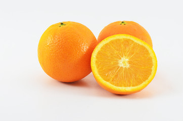 Orange fruit isolated on white background