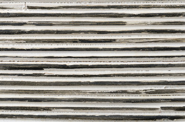 closeup black and white striped rattan background