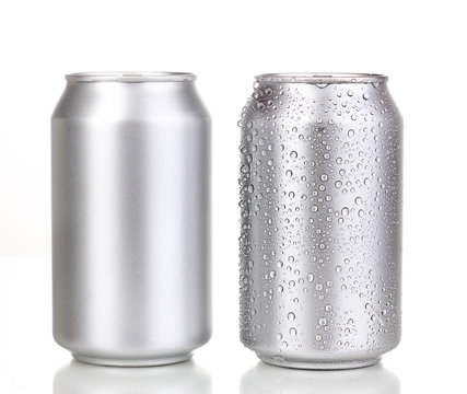 Naklejki aluminum cans isolated on white