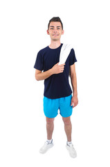 Isolated man in sport wear