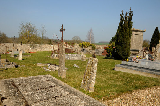France, the cemetery of Cherence in Val d’Oise