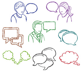 Speech and communication icons