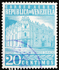 Postage stamp Venezuela 1958 Main Post Office, Caracas