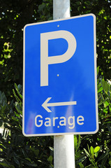 Schild Parken Garage