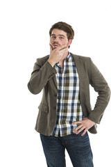Nachdenklicher junger Mann