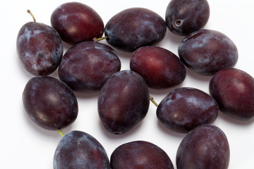 plum fruit isolated on white background