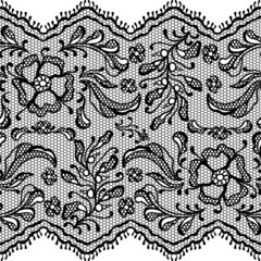 Vintage lace background, ornamental flowers. Vector texture.