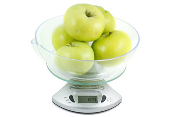 The apples on the scales