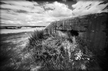 Bunker, fortifications from WWII. Mlawa, Poland