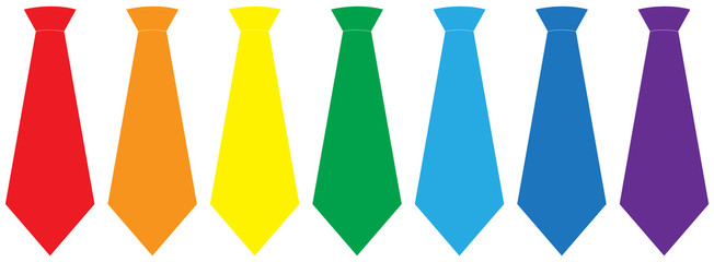 Tie set, vector illustration