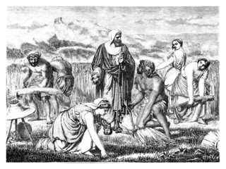 Semitic biblical scene : Harvest - Moisson - Ernte
