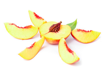 Fototapeta na wymiar Nectarine fruit set