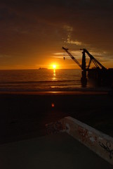Fototapeta na wymiar Sunset at Viña del Mar Beach
