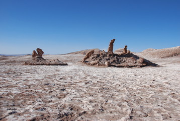 Salt flats of Atacama Desert