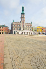 Fototapeta premium Town Hall, Main Square (Rynek Wielki), Zamosc, Poland