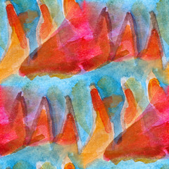 seamless blue orange yellow red art macro texture watercolors ba