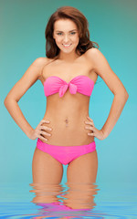 Naklejka premium beautiful woman in bikini