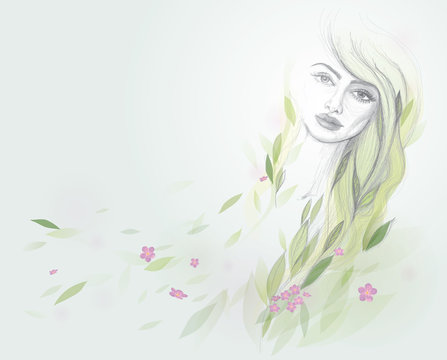 Woman like tree / Personification of Nature